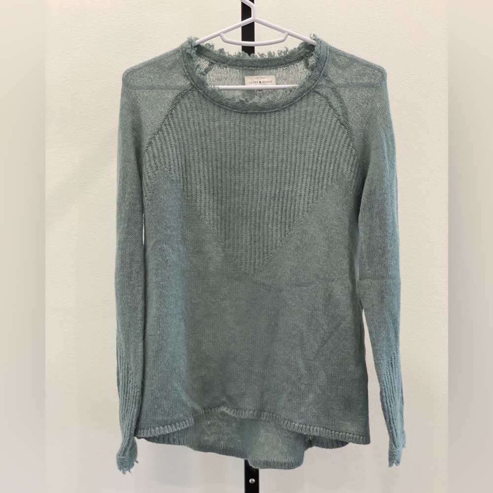 Lucky Brand Sheer Crewneck Sweater